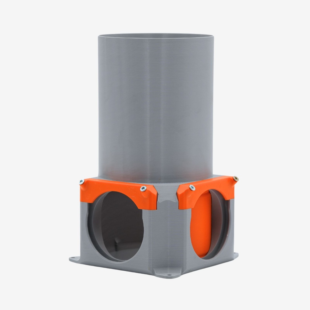Plenum box with regulator 2xDN90/125