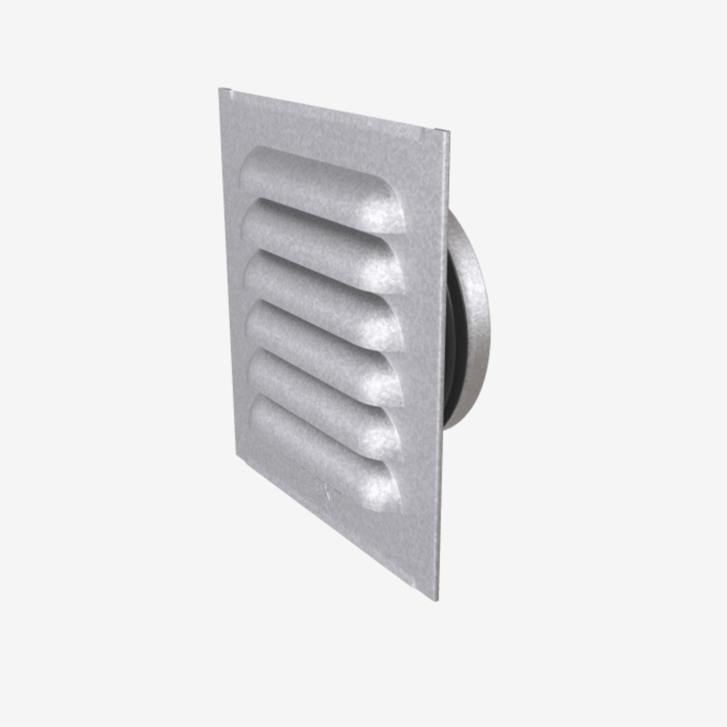 Stała żaluzja z ssawką 6X6 „Ø160 stal