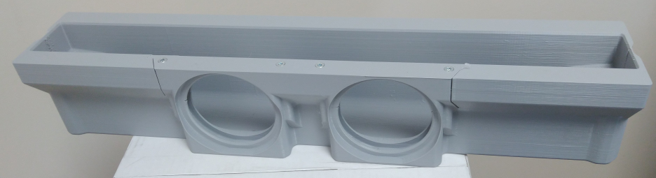 Linear plenum box DUAL 2xDN90/70mmx270mm