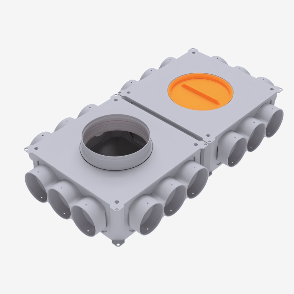 Distributor 18x75 4-sided, vertical connection 160