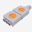 Distributor 9x75 2-sided, horizontal connection 125/160